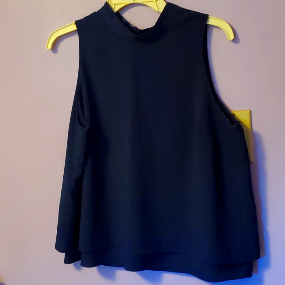 Dressy Banana Republic Drape Navy Top Medium